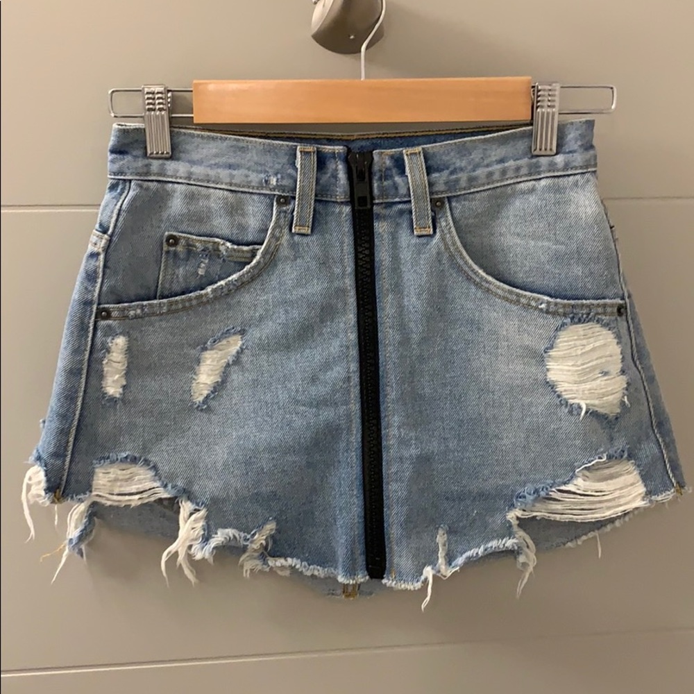 Carmar denim mini skirt